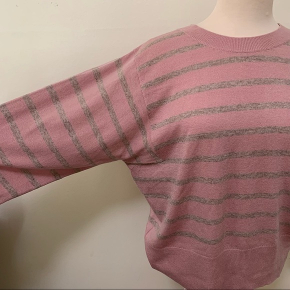 Splendid mauve and gray striped  sweater size L - Picture 3 of 4